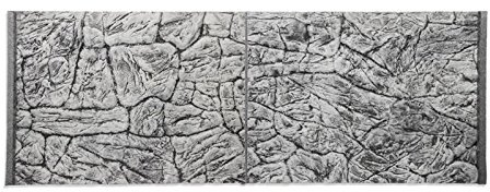 3D Aquarium Rückwand dünn Schieferoptik grau 150x60/ 147x54cm Aquarienhintergrund 2 Teilig