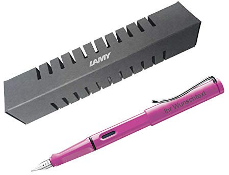 Lamy Füllhalter safari Modell 013, Feder B, Farbe pink, inkl. Gravur