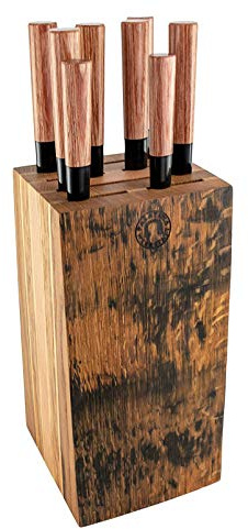 Exklusiver Kai Shun Seki Magoroku Redwood Messerblock | handgefertigter-Messerblock (Eiche) | bestückt mit 8 ultrascharfen japanischen Küchenmesser VK: 779,- €