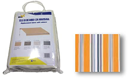 Linea Garden Friend Tessuto ricambio completo per tenda barra quadra 200x300 riga gialla