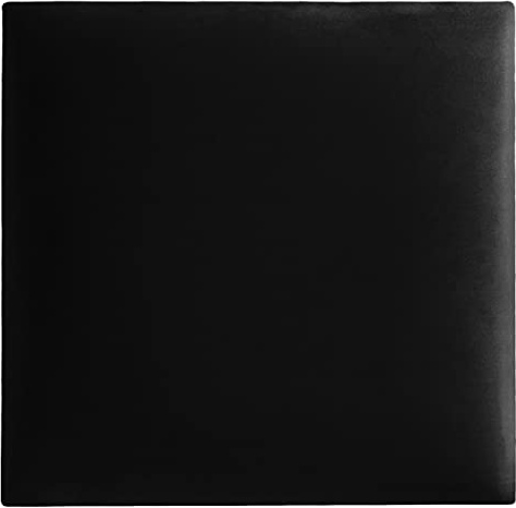 softwalls Wandkissen 30x30 cm Samt Schwarz, Extra dick 5cm, Wandpolster zum Kleben od. Bohren, Bett Kopfteil Oeko-Tex, Wandpaneele mit 8mm MDF-Platte, Handgefertigt EU Akustikpaneele, Rückenkissen