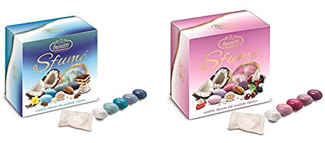 Buratti Confetti Tenerezze Vassoio Sfume Azzurra, 500 G & Tenerezze Vassoio Sfume Rosa - 0.50 Kg