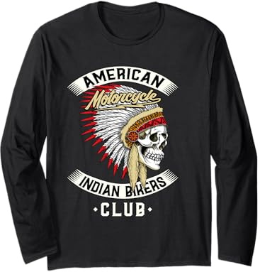 American Motorcycle Indian Bikers Club - Chopper Biker Langarmshirt