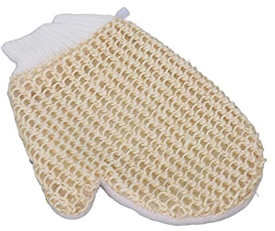 Bade-Peeling-Handschuh, weicher Körper-Schrubber-Handschuh zur Entfernung abgestorbener Haut, ergonomischer Sisal-Badehandschuh, sichere Reinigung, tragbar für zu Hause