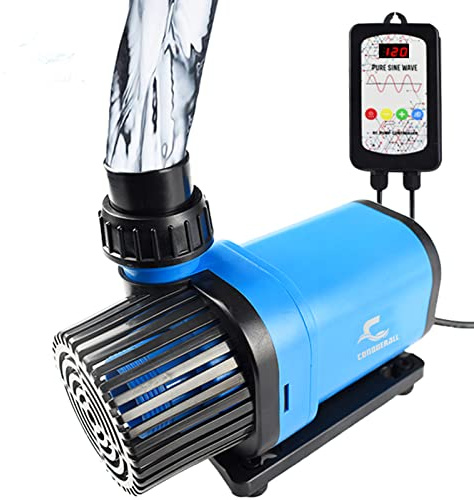 CONQUERALL 2640GPH 65W 24.5ft DC 24V Sine Wave Quite Bomba sumergible y en línea para pecera, fuentes, hidroponía, cascadas, acuarios, agua dulce y de mar CHS-10000 NdFeB Imán 3year