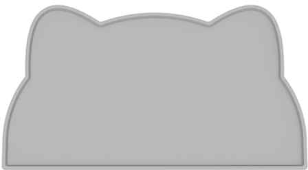 Tapis Gamelle Chat et Chien, Tapis Silicone Bol Antidérapant Tapis de Nourriture pour Animaux Imperméable (52x30 cm, Gris Foncé)