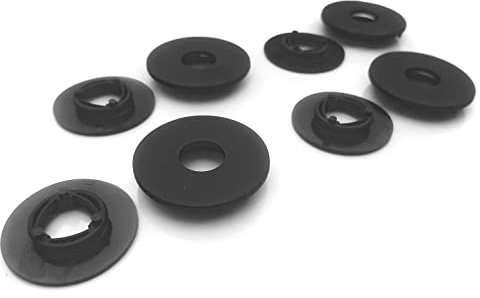 Fußmatten Befestigung für Peugeot, Citroën & Hyundai PKW Automatten Halter Autoteppich Gummimatten 4er Set (Kunststoff) Schwarz