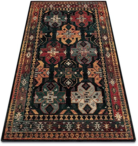 rugsx Wollteppich Omega für Wohnzimmer Schlafzimmer Blau 135x200 cm
