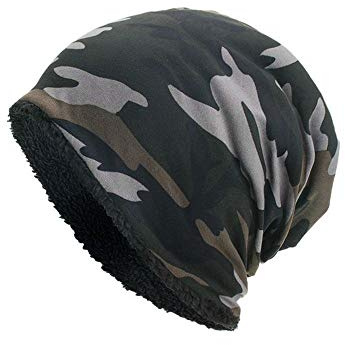 Beanie Mütze Camouflage Fleece Mütze Warme Winter-Mütze Beanie Unisex Kappe für Radfahren, Snowboarden Skifahren Einheitsgröße für Herren/Damen