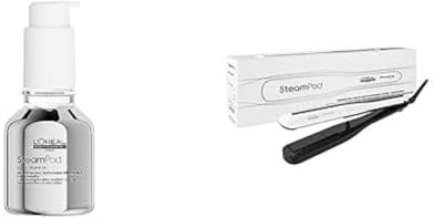 L'Oréal Professionnel Set con SteamPod 3 Plancha Profesional con tecnología de vapor y Sérum SteamPod 3-EN-1, 50 ml