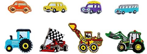 EXCEART 14stücke Teiliges Cartoon Fahrzeug Stickerei Patches Selbstklebende Flicken Für Kleidung Jeans Hüte Und Dekoration Umweltfreundliches Material Für Kreative Projekte