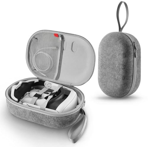 JDXFENG Eva-Hartschalen-Tragetasche, kompatibel mit Meta/Oculus Quest 3 VR-Headset, tragbare Tasche, Reise-Tragetasche mit Schultergurt for Meta/Oculus Quest 3 Zubehör