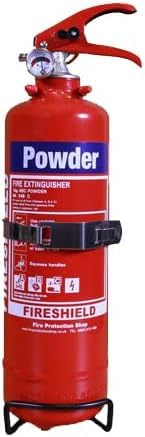 Dry Powder Fire Extinguisher with Extinguisher Cover - Ideal for Outdoor Use, BBQ's, Home & More - 1kg-9kg - FireShield (1kg)