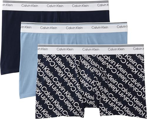Calvin Klein Calzoncillos bóxer Pack de 3 Hombre Trunks Balance con Logotipo en la Cintura