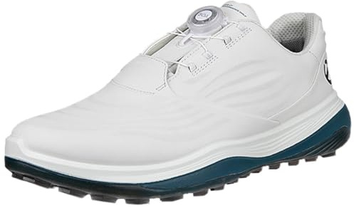 ECCO Chaussures de Golf Crampons Hommes 2024 Boa - Blanc/Essence - UK 8-8.5