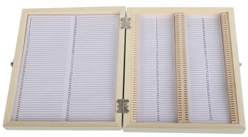 Respicefinem Mikroskop Objektträger Aufbewahrungsbox Mit Großem Fassungsvermögen 23 0 x 19 5 cm 0×4 0 100 Stücke Biologie Vorbereitete Objektträger Proben Holz Objektträger Praktis