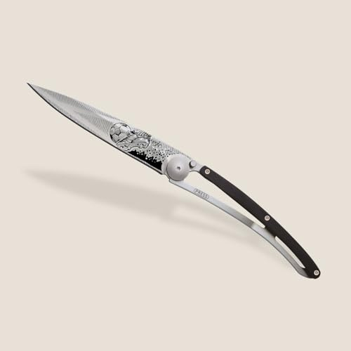deejo – ultraleichtes Klappmesser 37g – Edelstahl – Messer mit Holzgriff -