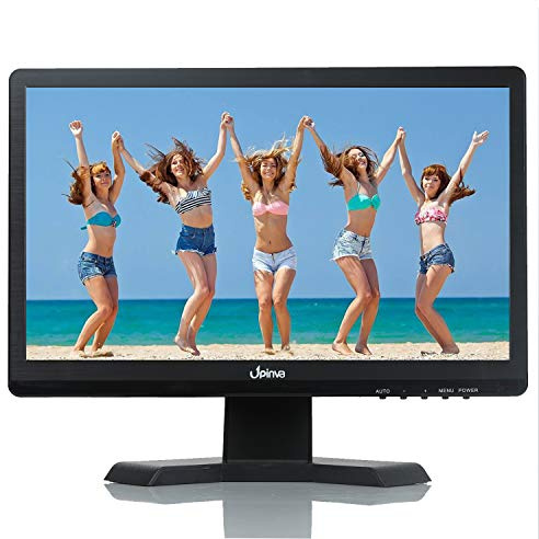 Upinva 15.6 inch Monitor Display Security Camera Screen Multifunction HDMI AV BNC VGA Input USB Interface Computer Monitor 1920 x 1080 Full HD Built-in Speaker