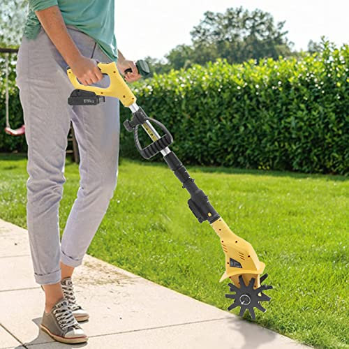 20V Akku Bodenhacke Klein Bodenfräse Gartenfräse Elektro Kultivator mit Batterie 20V Akku-Bodenhacke für Garten Kompakte Bodenfräse mit Elektro-Kultivator
