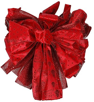 MOBUTOFU Weihnachten Baum Topper Bowknot Bowknot Ornament Robust Festliche Baumkrone Schmuck