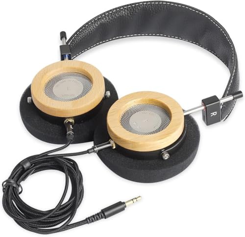 okcsc WTD-3 - Cuffie stereo con retro aperto, con cavo, per audiofili HIFI professionali, driver dinamici da 40 mm, cuffie over-ear classiche in legno d'acero con cavo di ricambio stereo da 3,5 mm