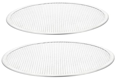 OKUMEYR 2pezzi Teglia Per Pizza Design Perforato Per Antiaderente e Facile Utensili Per e Bbq