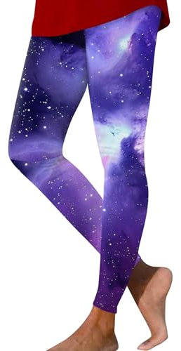 Jogginghose Damen Leggings Glitzer Hose Galaxie Bedruckt Pants Trainingshose Sporthose Thermohose Yogahose Elegant Sweatpants Trouser Outdoor Hosen Für Damen Galaxy Kostüm Damen,Mehrfarbig,S