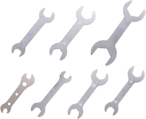 Biqing Set di 7 chiavi doppie aperte, set di chiavi sottili da 2 mm, metriche da 5-24 mm, super sottili, strumento di riparazione per luoghi difficili da raggiungere