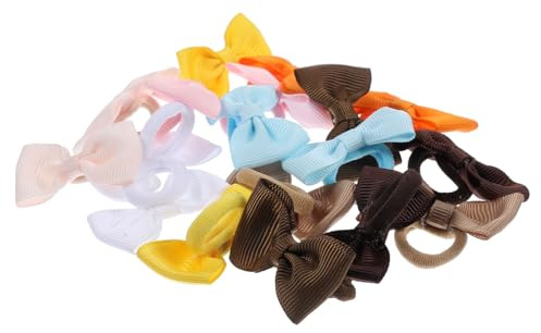 HIAKDOFT 18 Stück Teiliges Haargummi mit Schleifen für Mädchen Elastische Ponytail Halter aus Polyester Farbenfrohe Haarschmuck Accessoires für Kleinkinder und Junge Mädchen