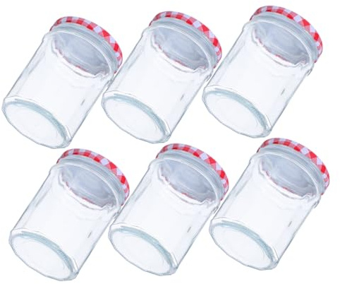 UTHCLO 6 Frascos De Vidrio Para Almacenar Alimentos Frascos Herméticos Mermeladas Tarros Mason