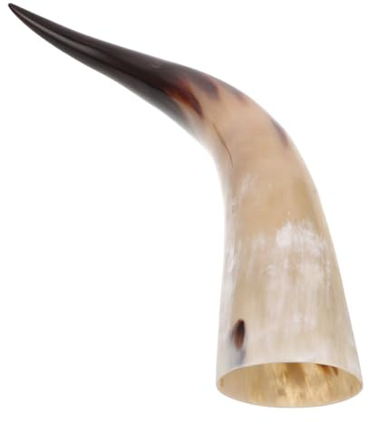 DIYEAH Corno da bere pirata: grande bicchiere in corno - Accessori da bar per cocktail di birra e whisky - Decorazione nordica per boccali da vino di Halloween - Recipiente da bere da collezione per