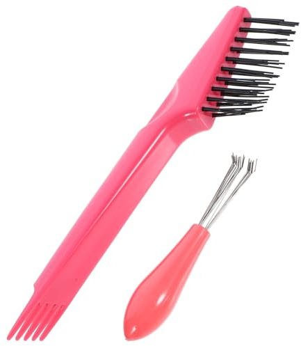 Hohopeti Cepillo Depilatorio de Abs para Limpieza de Cabello Rizado, Herramienta Resistente que No se Deforma, Adecuado para Uso Diario y Viaje, Set de 1