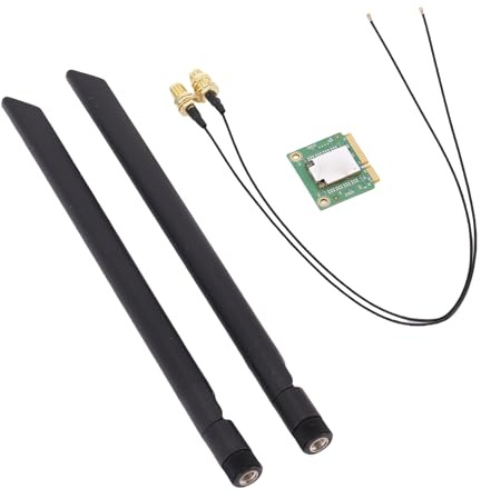SENECESLI Tarjeta WiFi PCIe 6E, Tarjeta de Red Inalámbrica de Triple Banda con Bluetooth 5.3 para PC de Escritorio, Adaptador de Red de PC con Cifrado WPA3 para Wins 10 11