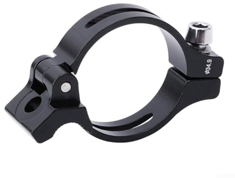 Bulevisiter Umwerfer zum Anlöten, Aluminiumlegierung, 31,8 mm/34,9 mm, Klemme für Komponenten, kompatibel mit Rennrädern und Mountainbikes (schwarz, 34,9 mm)