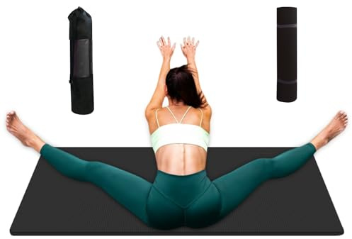 Alfombrillas De Yoga Antideslizantes - Tapete Antideslizante Para Ejercicio Accesorios Gimnasio Casa | Esterilla De Yoga Extra Gruesa Con Bolsa De Almacenamiento | para Hombre Mujer Gimnasio Casa Pila
