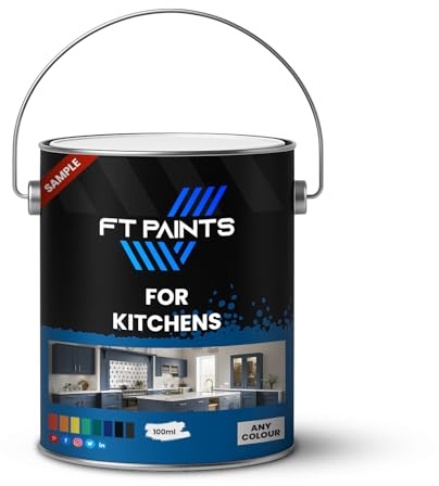 FabioT. FT Paints 100 ml Sample Fast-Drying Wood Paint with Satin Matt Finish for Kitchens- RAL 9005-Jet Black