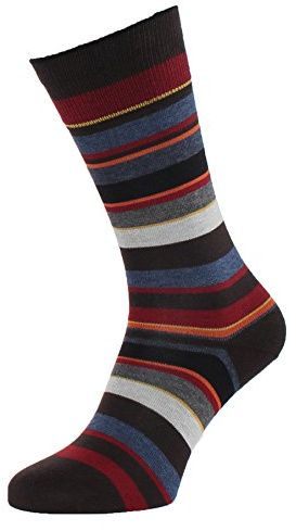 ALBERT KREUZ Herren Ringel-Socken in dezenten Farben - Streifen-Strümpfe mehrfarbig 45-47