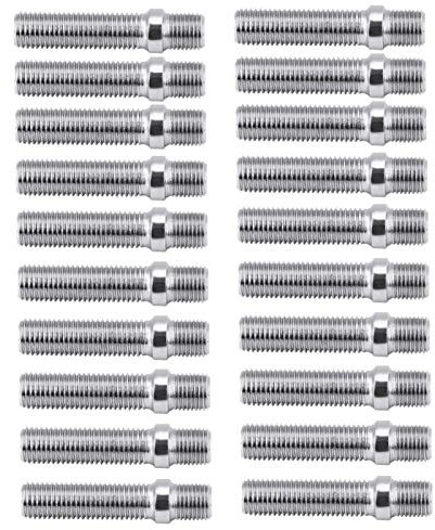 20 Pièces 12x1.5 Roues Goujon 50mm Roues étendues Conversion de Goujons 12x1.5 à 12x1.5 Goujons Adaptateur de Vis Adapté pour 1998-2008