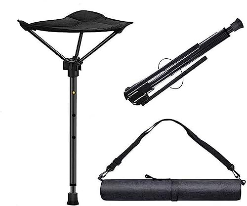 Tragbarer Hocker, Tragbarer Klapphocker Für Den Außenbereich, Campinghocker, Für Erwachsene Beim Spazierengehen, Höhenverstellbarer Teleskop-Klappstuhl Mit Hohem Einzelbein, Outdoor-Camping-Fisch,