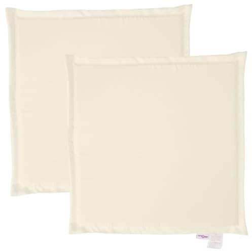 vidaXL Coussins de siège de Jardin Lot de 2 crème 45x45x2 cm carré, Coussin de siège, Coussin de siège extérieur, Coussin de Chaise extérieur