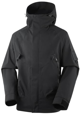 Jywmsc Manteau Imperméable pour Hommes Veste de Pluie de Montagne pour L'extérieur Veste Coupe-vent légère pour la Randonnée et la Pêche