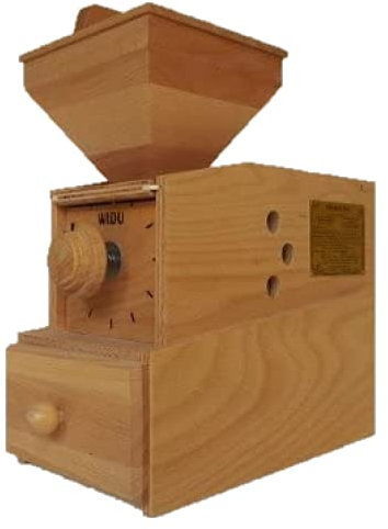WIDU Getreidemühle elektrobetrieben, Widukind Model I aus Buchensperrholz, kompakt
