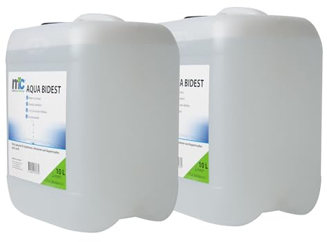 Aqua Bidest 2 x 10 Liter Kanister reines Laborwasser 20 Liter