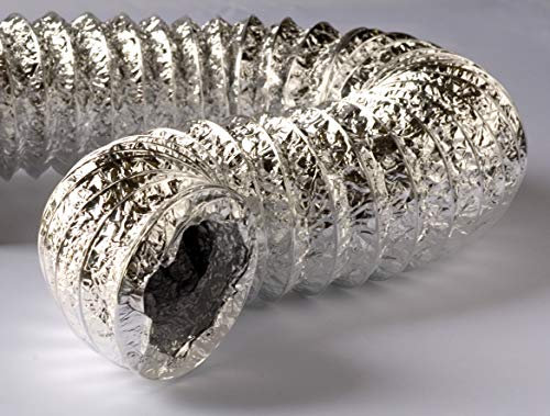 10 metri Tubo flessibile Alluminio nudo per impianti climatizzazione e Canna fumaria - diametro 100mm