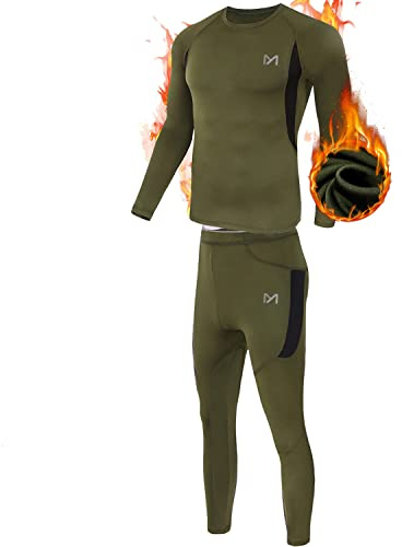 MEETYOO Sous-Vêtement Thermique Homme Haut Bas Longues Séchage Rapide Ski Running