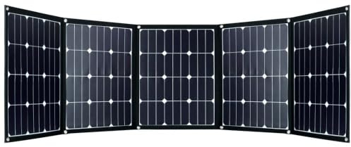 Offgridtec© FSP-2 225W Faltbares Solarmodul mit Sunpower Back-Contact Zellen ohne Laderegler mit praktischem Tragegriff und Stauraum für Kabel. Für Camping, Reise, Boot Caravan