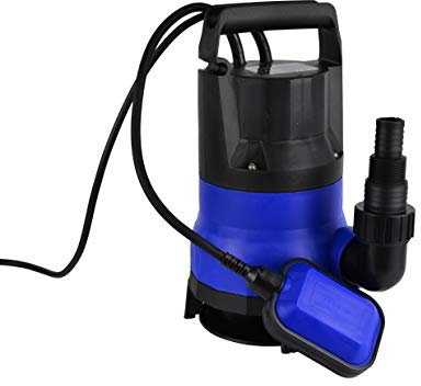 BSD Pompe d'évacuation pour Eaux Usées, Pompe Submersible, Pompe Immergée avec Flotteur, Corps en Plastique - Pompe pour Eaux Chargées - 400W, 8000L/h, 5m Hauteur de Refoulement