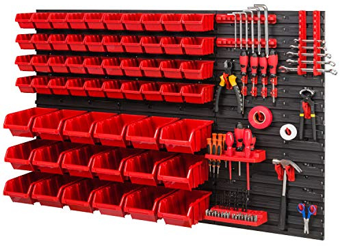 Lagersystem 780x1158mm Stapelboxen Wandregal Sichtlagerkästen Schüttenregal Lagersystem 58 Boxen