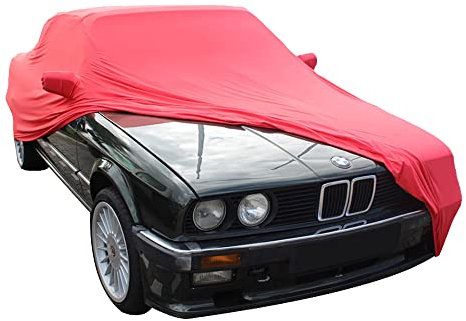 Star Cover Indoor Autoabdeckung kompatibel mit BMW 3-Series (E30) mit Spiegeltaschen SUPER Soft Stretch
