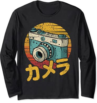 Retro Japanese Analog SLR Vintage Film DSLR Photo Camera Long Sleeve T-Shirt